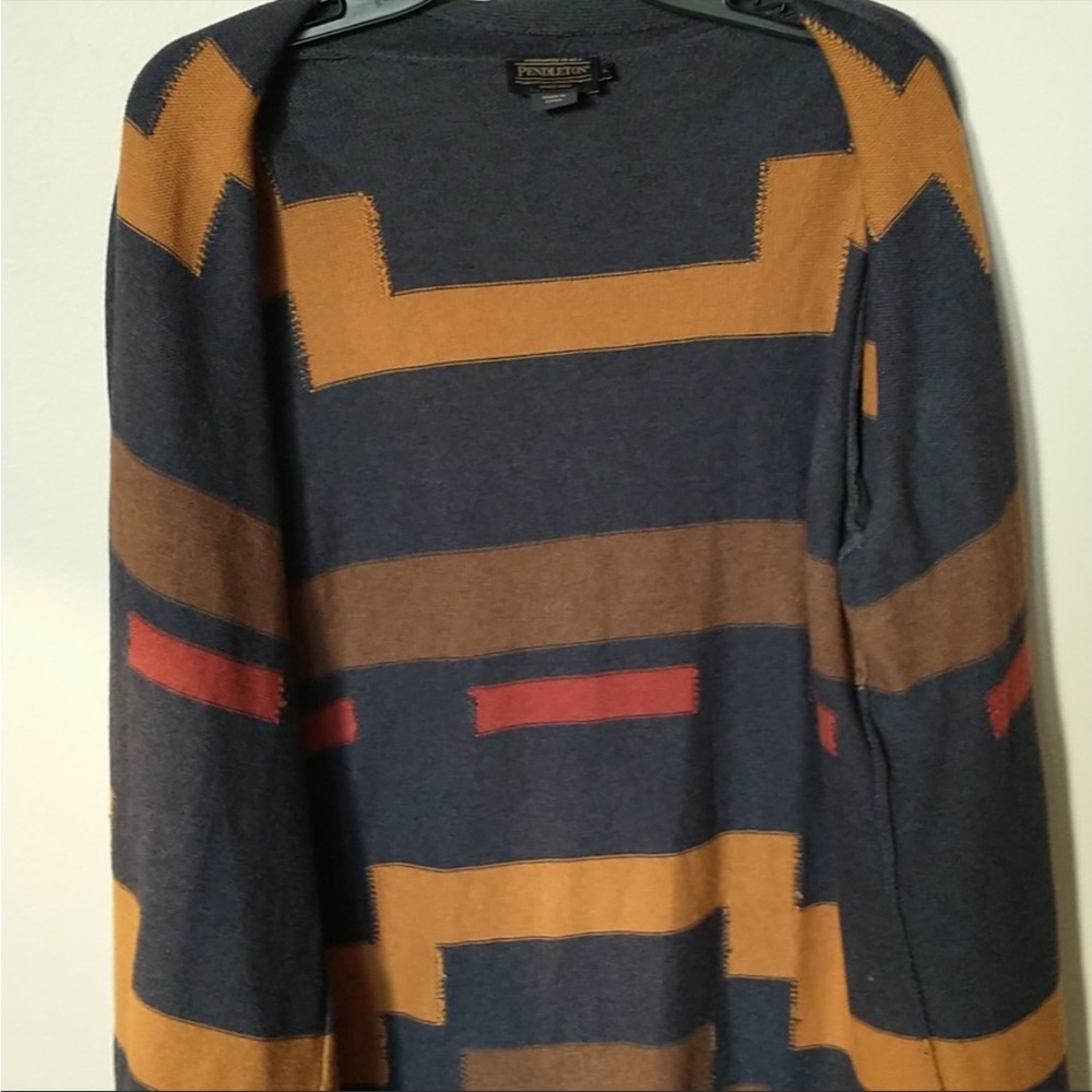 Lightweight Pendleton Sweater Mustard Navy - image 7
